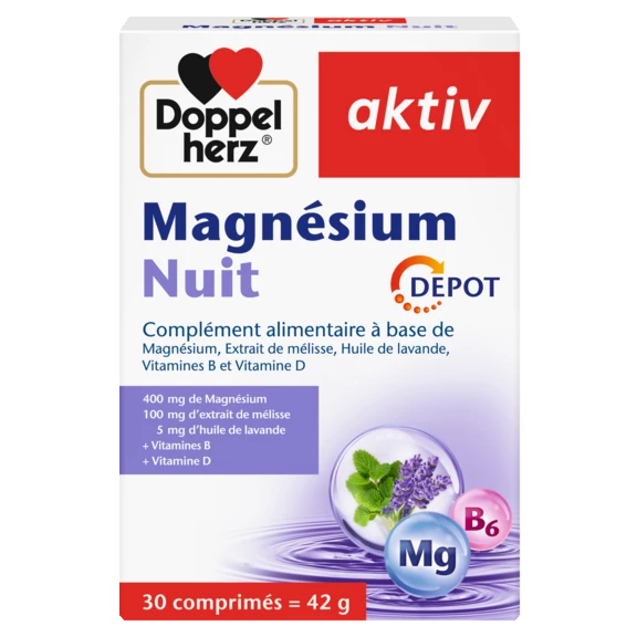 Illustration of the product packaging Doppelherz aktiv Magnésium Nuit  front view